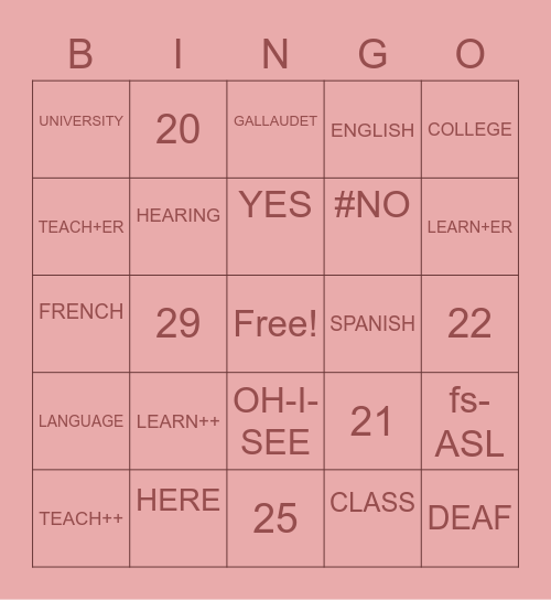 Win-a-ter Bingo Card