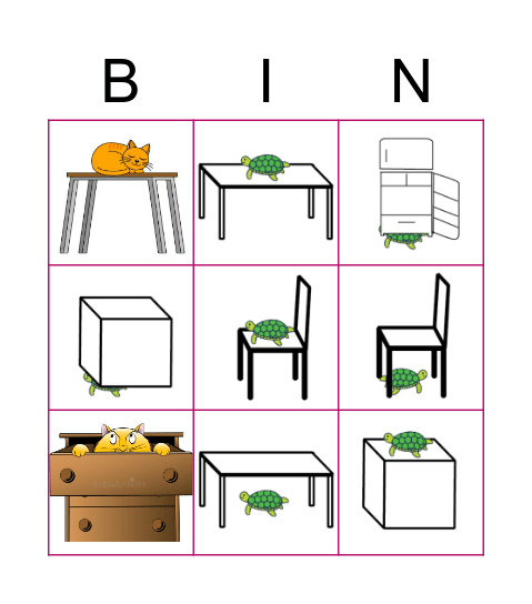 On In Under Bingo Card