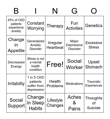 May is Mental Health Awareness Month Bingo Card