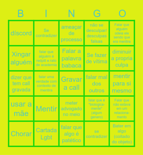 Raluca Bingo Card