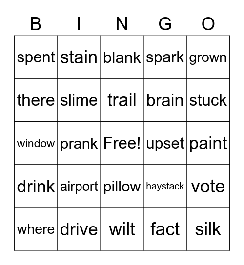 Level 28 Bingo Card