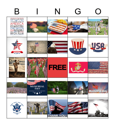 Memorial Day Bingo Card