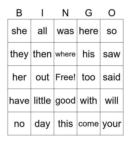 SPRING  BINGO Card