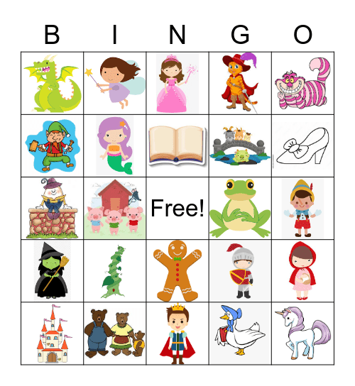 Fairy Tale Bingo Card