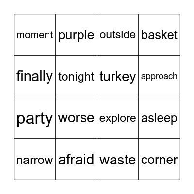 Let's Play! Bingo Card