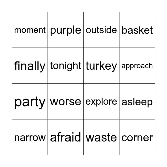 Let's Play! Bingo Card