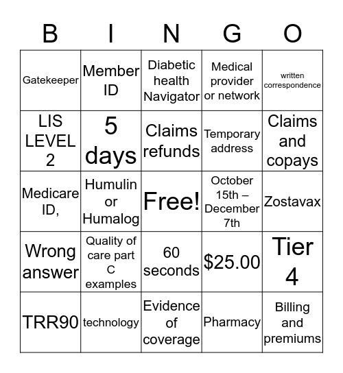 Bingo Card