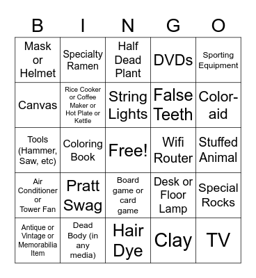Dumpster Bingo 2023 Bingo Card