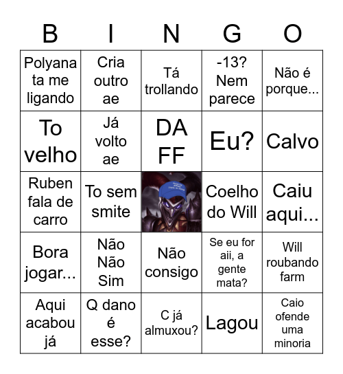 Bingo das Lombras Bingo Card