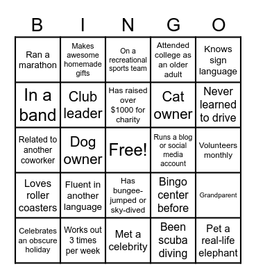 United Bingo Card
