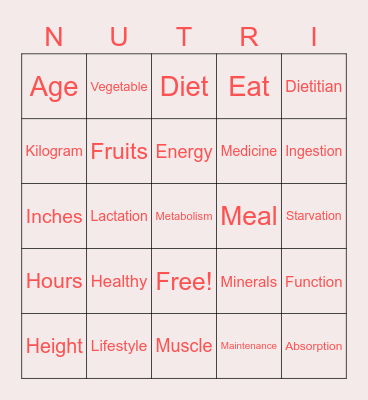 Bingo Card