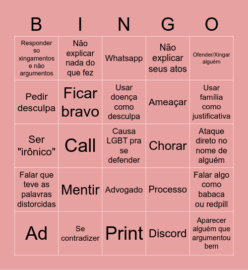 Raluca Bingo Card