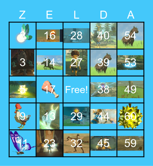 BOTW Bingo Card