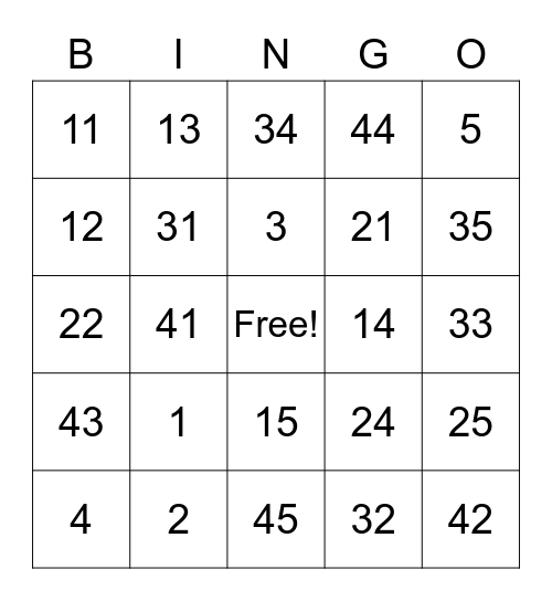 CEES ROAST 2023 Bingo Card