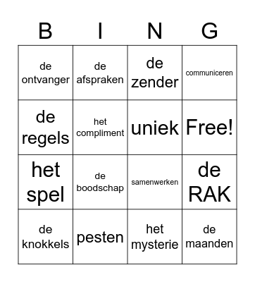 Wereldkanjers 3: je hoort erbij Bingo Card