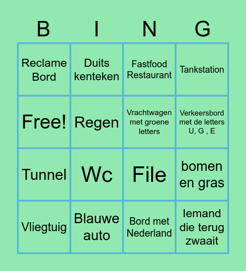 BINGO Card