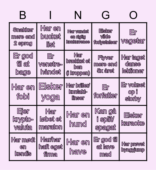 Lollo & Bernie team - BINGO Card