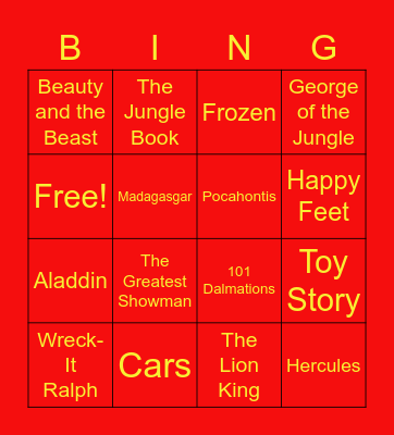 MOVIES - 2 Lines gets you the win Bingo Card