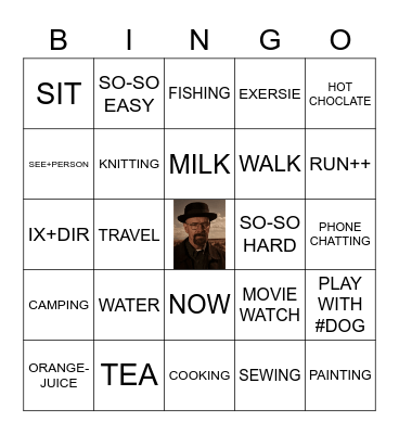 W Bingo Board Bingo Card