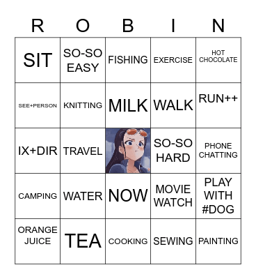 ASL NICO ROBIN BINGO Card