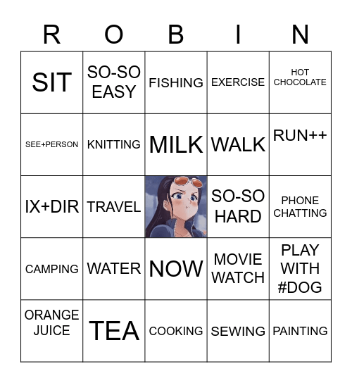 ASL NICO ROBIN BINGO Card