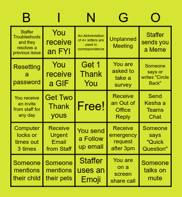 Cinco De Mayo Bingo (AAJ IT Version) Bingo Card