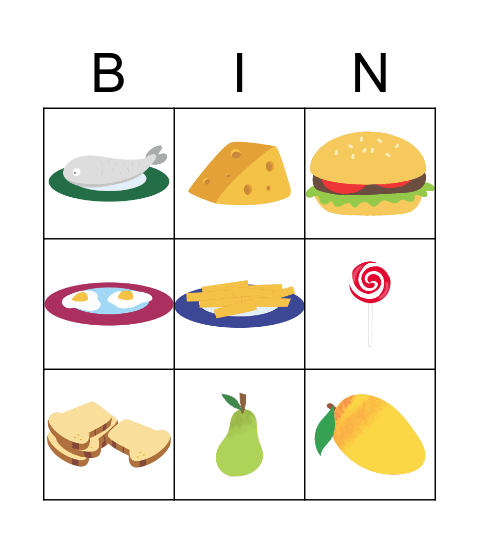 Food bingo Card