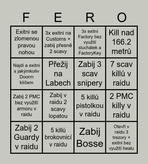 TarkovicaBango Bingo Card