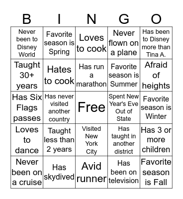 Who Are You?       Who? Who?      Who? Who? Bingo Card