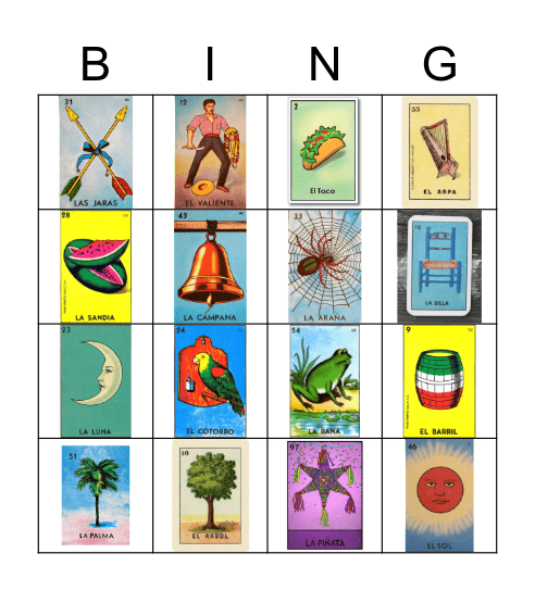 IFP LOTERIA Bingo Card