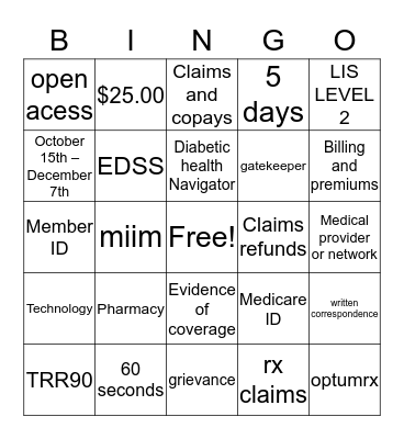 Bingo Card