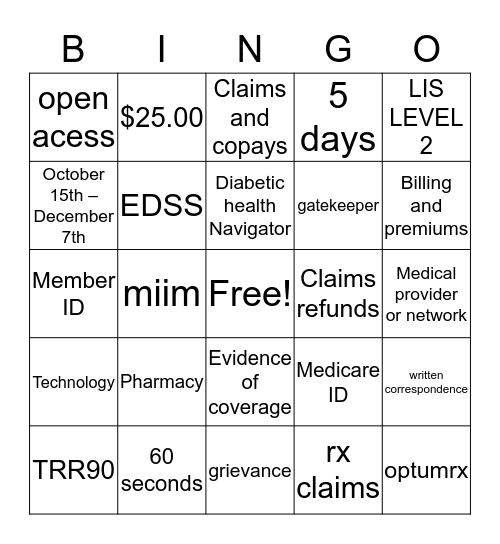 Bingo Card