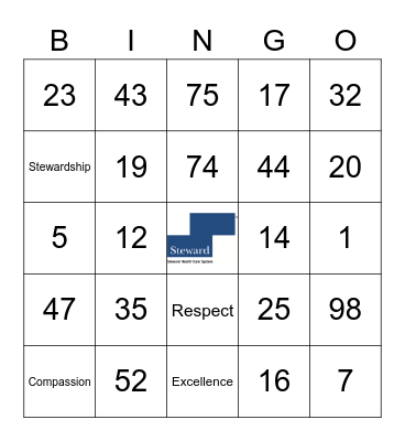 Saint Annes Hospital BINGO Card