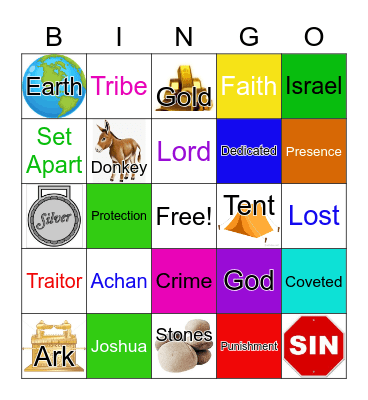 When Achan Took Some Loot Bingo Card