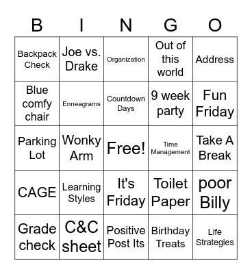 MAPS Bingo Card