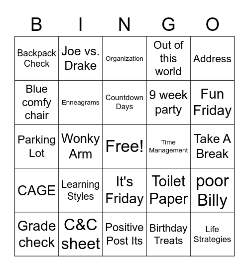 MAPS Bingo Card