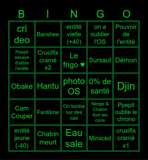 Bingo de l'Espace (Ppepit) Bingo Card