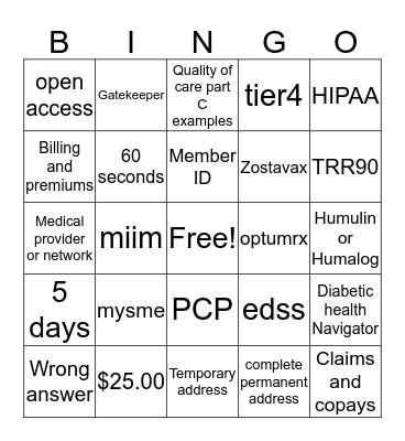 Bingo Card