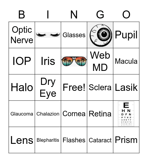 EYEBALL BINGO Card