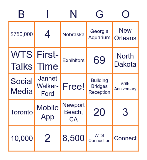 New Member/First Time Attendee Bingo Card