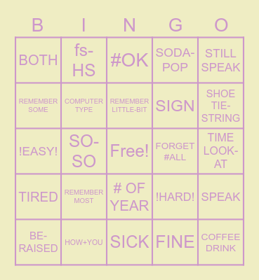 Sogpie Bingo Card