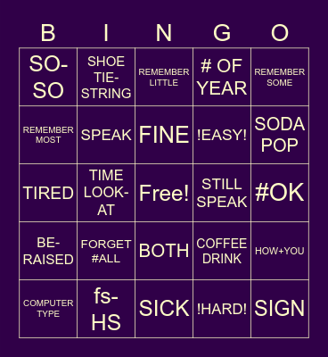 BINGO FOR WINNER Bingo Card