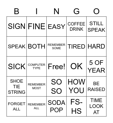 Unit 2 Bingo Card