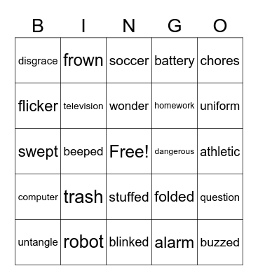 Trash Day Bingo Card