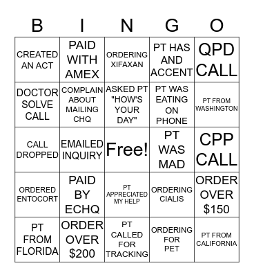 TNM BINGO Card