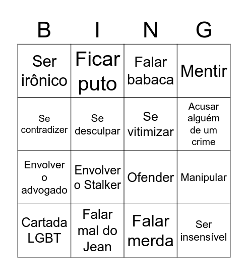 RALUCA Bingo Card