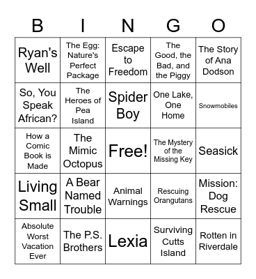 Books I Have Read - Purple 2 Bingo Card
