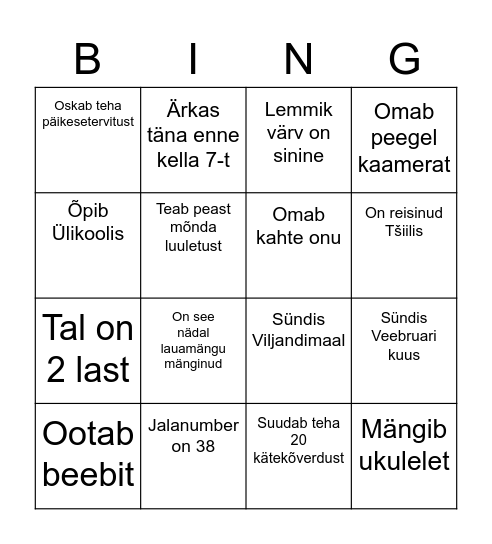 Inimbingo Card