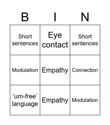 CWI Bingo Card