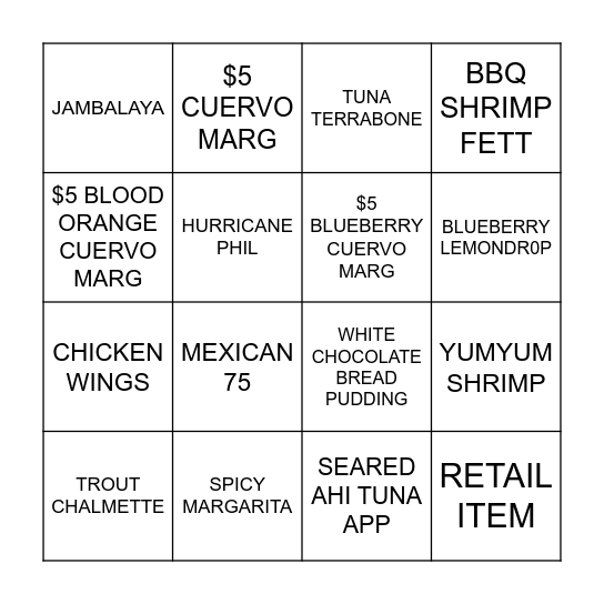 Bingo Card